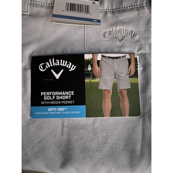 Callaway Performance Golf Short Men’s 38 Pearl Grey Htr - Picture 1 of 7